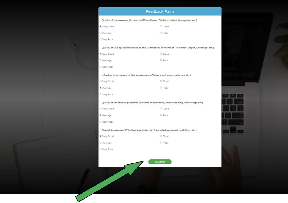 Start Test Screenshot